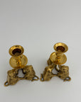 Vintage Brass Elephant Candleholders-A Pair
