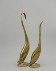 Vintage Brass Cranes-A Pair