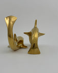 Vintage Brass Playful Dolphins-A Pair