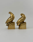 Vintage Brass Bird Bookends – Mid-Century Modern Elegance (6.72 lbs Total)