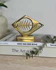 Vintage Mid-Century Modern Abstract Brass Fish Sculpture - 6 inches
