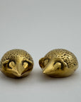 Vintage Brass Hedgehogs-A Pair