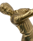 Vintage Brass Golfer in Swing Pose – Andrea by Sadek Collection