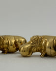 Vintage Brass “House Hippos” – Pair of Brass Figurines