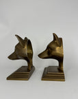 Vintage Brass Fox Head Bookends – The Clever Companions