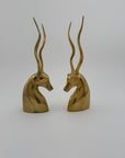 Vintage Brass Antelopes- A Pair