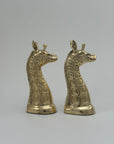 Vintage Brass Giraffe Pair – 7.25” Tall – Elegant Safari Sculptures