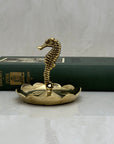 Vintage Brass Seahorse Ring Dish