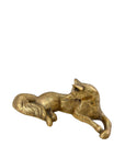 Vintage Brass Stylized Fox Figurine
