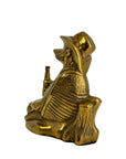 Vintage Brass Beer Drinking Cowboy Armadillo