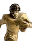 Vintage Brass Running American Football Player