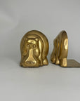 Mid-Century Modern Brass Hippo Bookends