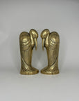 Tall Vintage Brass Pelican Bookends-A Pair
