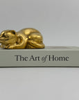 Sweet Vintage Brass Sleeping Cat