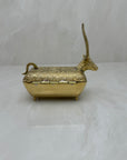 Vintage Brass Antelope Trinket Box