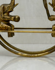 Rare Vintage Brass Figurine of Elephants Enjoying a Tennis Match on a Teeter-Totter