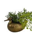 Vintage Brass Duck planter/Stash Pot