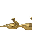 Vintage Brass Oversized Pheasant Pair – Mid-Century Figurines