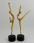 Tall Vintage Brass Ballerina Figurines – Set of Two