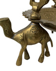 Pair of Vintage Brass Camel Candlestick Holders — Middle Eastern Bohemian Elegance
