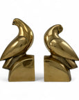 Vintage Brass Bird Bookends – Mid-Century Modern Elegance (6.72 lbs Total)
