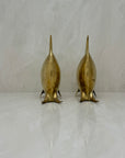 Large Vintage Brass Fish-A Pair by Dolbi Cashier