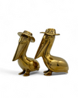 Vintage Brass Pelican Couple
