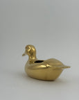 Vintage Brass Duck Stash Pot