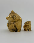 Vintage Brass Mama Bear with Cub- Two Piece Set