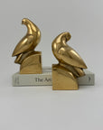 Vintage Brass Bird Bookends – Mid-Century Modern Elegance (6.72 lbs Total)