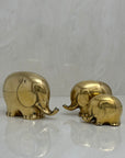Vintage Brass Elephant Family-A Set of Three