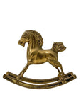Vintage Brass Rocking Horse Figurine