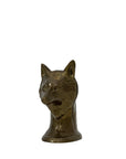 Vintage Brass Wolf Coin/Wish Bank