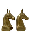 Large and Heavy Vintage Brass Horse Head Bookends – Handcrafted in Korea (Pair)
