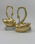 Vintage MCM Brass Swans- A Pair