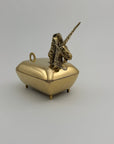 Vintage Brass Unicorn Trinket Box