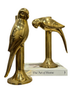 Oversized Hollywood Regency Brass Parrot Candlesticks — Pair-Over 1 Foot Tall