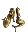 Vintage Brass Mermaid Pair