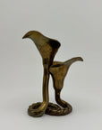 Vintage Brass Tulip Candlestick Holders-A Pair