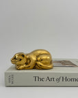 Sweet Vintage Brass Sleeping Cat