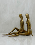 Vintage Brass Lady Bookends- A Pair By Dolbi Cashier