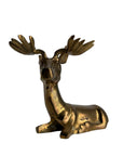 Vintage Brass Reindeer Sculpture