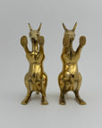 Vintage Brass Kangaroo Bookends-A Pair