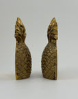 Rosenthal Netter Brass Pineapple Bookends – 8” Tall Vintage Mid Century Hollywood Regency Decor
