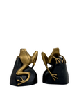 Vintage Bombay Frog on Rock Bookends-A Pair