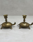 Vintage Brass Candlestick Holders-Pair