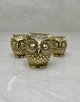 Vintage Brass Owl Family- A Set of Three
