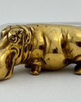 Vintage Brass “House Hippos” – Pair of Brass Figurines