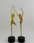 Tall Vintage Brass Ballerina Figurines – Set of Two