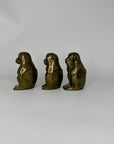 Vintage Brass wise Monkeys- A Set of Three